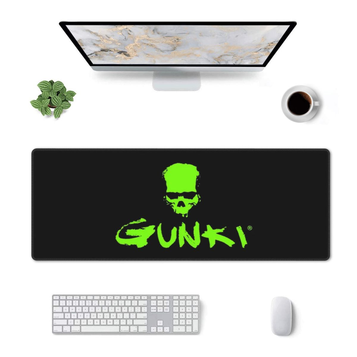 Gaming Accessories Logo - 大型マウスパッド グンキロゴ ゲーマーPC ラップトップマット キーボードカーペット コンピューターゲーミング