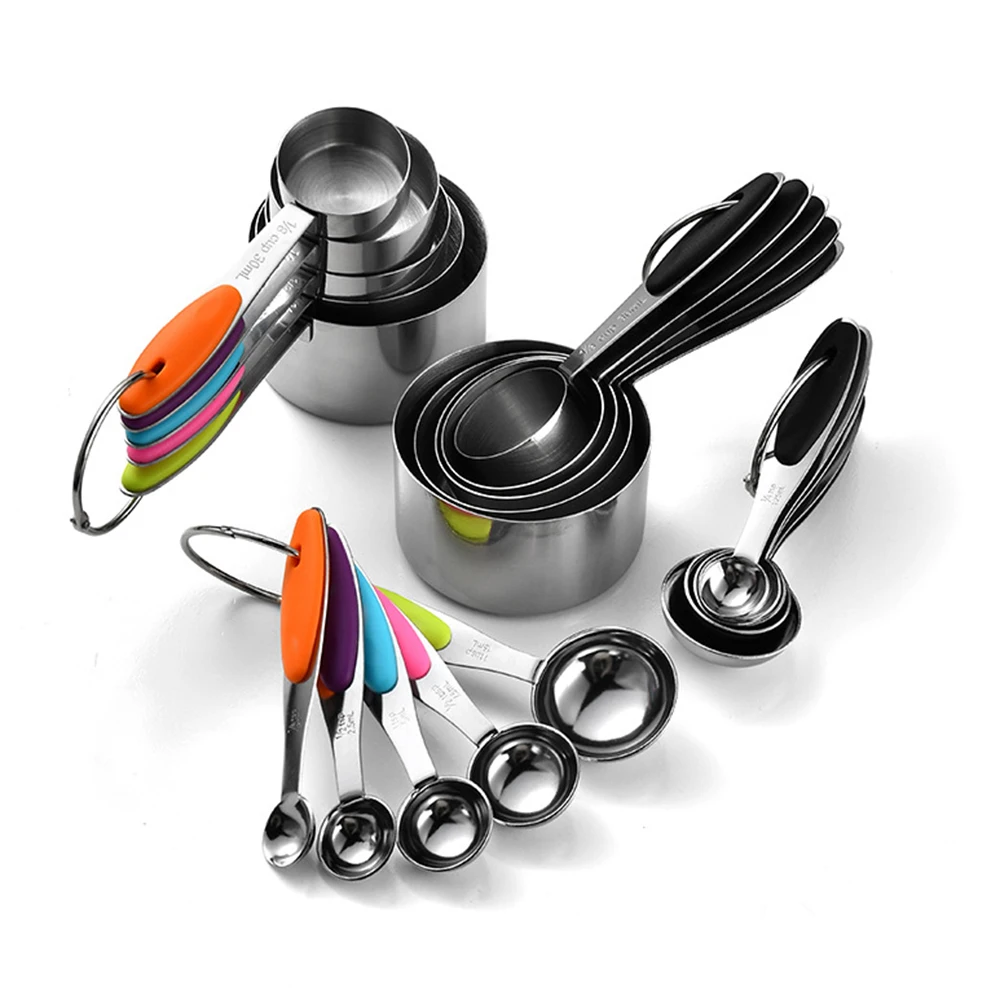 Gaming Kitchen Accessories - 5/10 個ステンレス鋼計量カップとスプーンセットキッチンアクセサリーベーキングケーキ調理作成測定キッチンツール