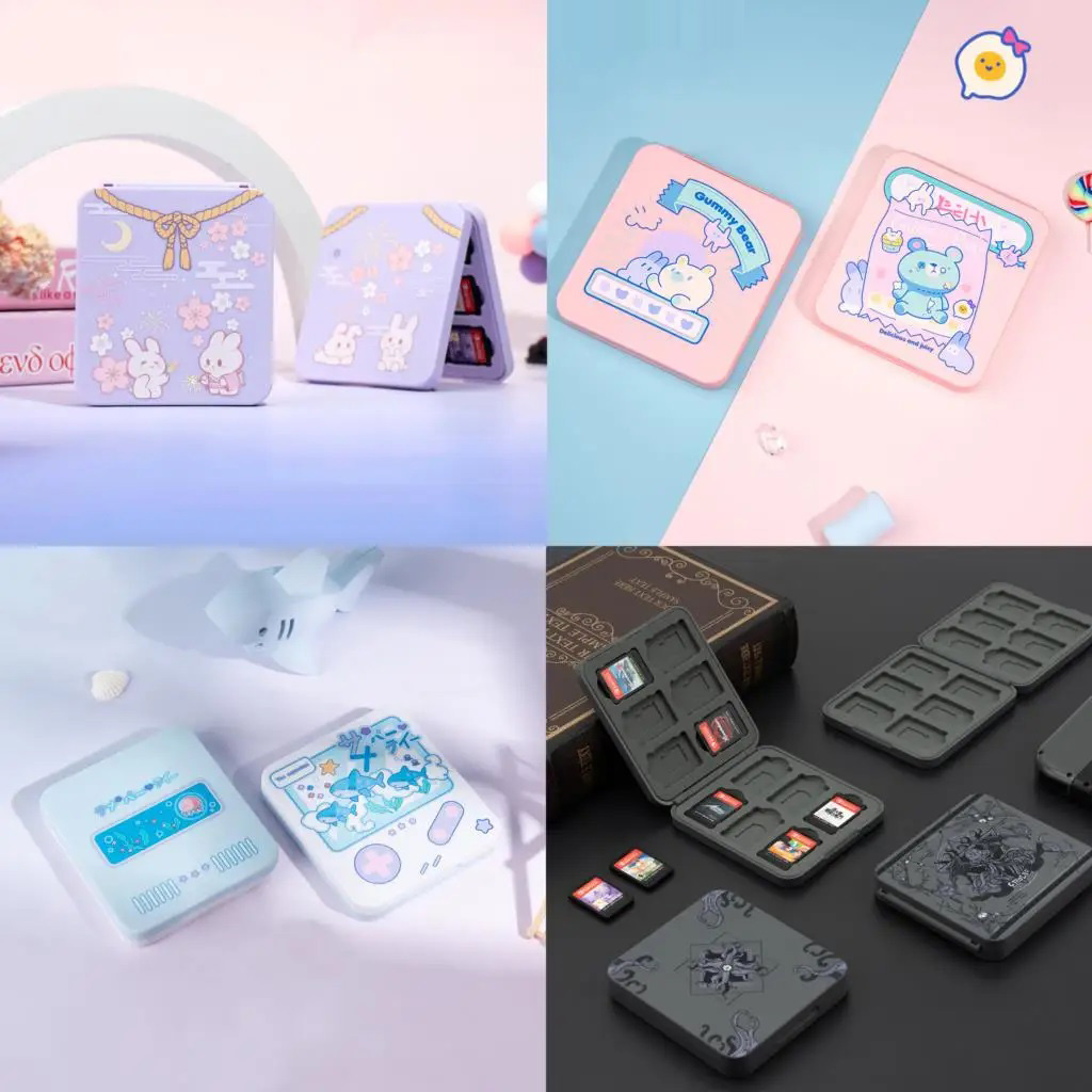 Gaming Accessories Box - ハードシェルゲームカード収納ボックス保護ケースホルダー Nintendo Switch 2/NS OLED Lite