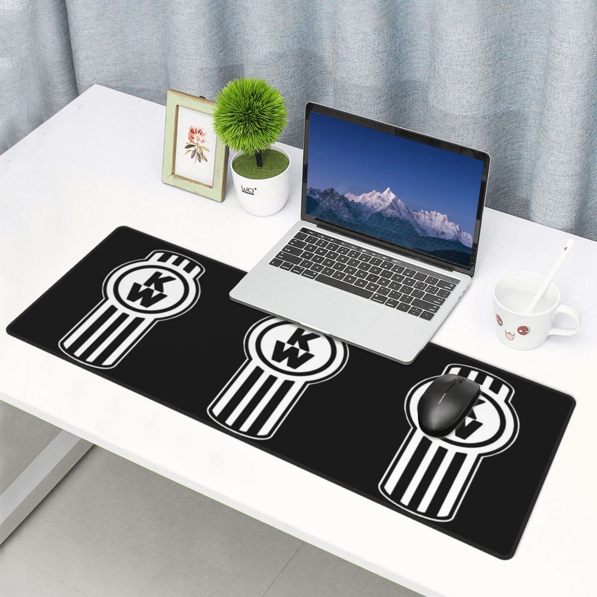 Gaming Accessories Logo - 大型マウスパッド ケンワーストラックロゴ ゲーマーPC ラップトップマット キーボードカーペット コンピューターゲーミング