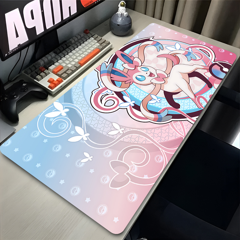 Gaming Accessories Wholesale - 大型ピンクかわいいマウスパッド XXL ゲームコンピュータアクセサリー P-ポケモン シルベオン キーボード