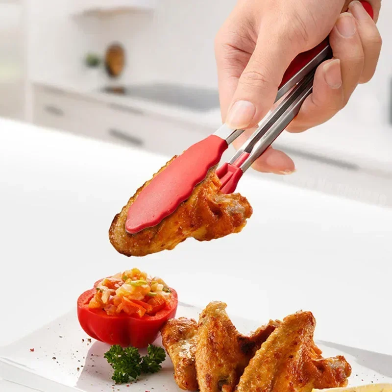 7インチ滑り止めフードトング、クリエイティブなBBQグリル、 - Gaming Kitchen Accessories のレビューと価格
