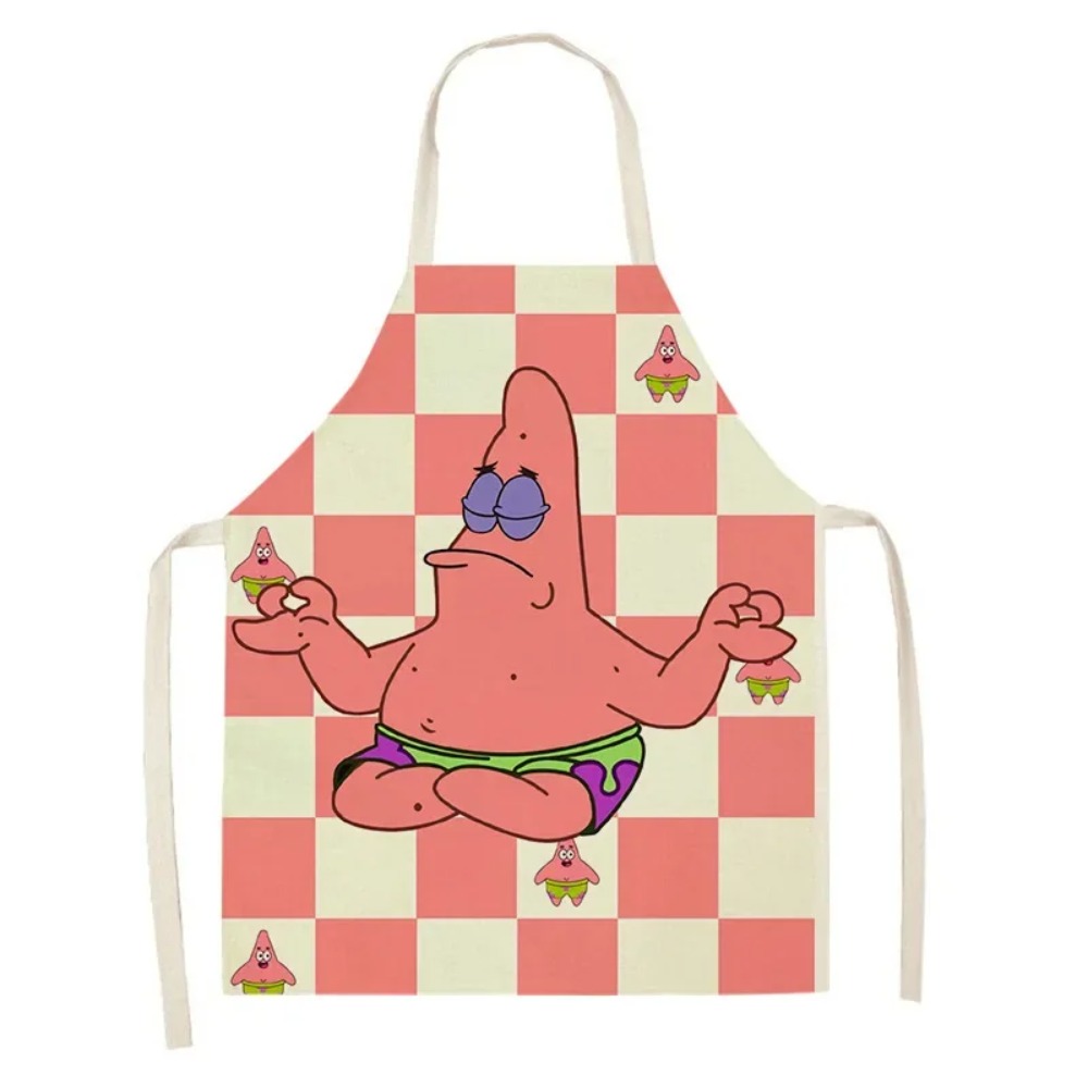 スポンジボブ パトリック キッチンエプロン 大人用 リネンビ - Gaming Kitchen Accessories のレビューと価格