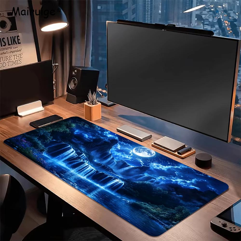月明かりの下の滝の風景 Pc ゲームアクセサリーデスクオーガ - Gaming Accessories Organizer のレビューと価格
