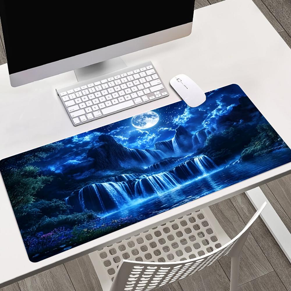 月明かりの下の滝の風景 Pc ゲームアクセサリーデスクオーガ - Gaming Accessories Organizer のレビューと価格