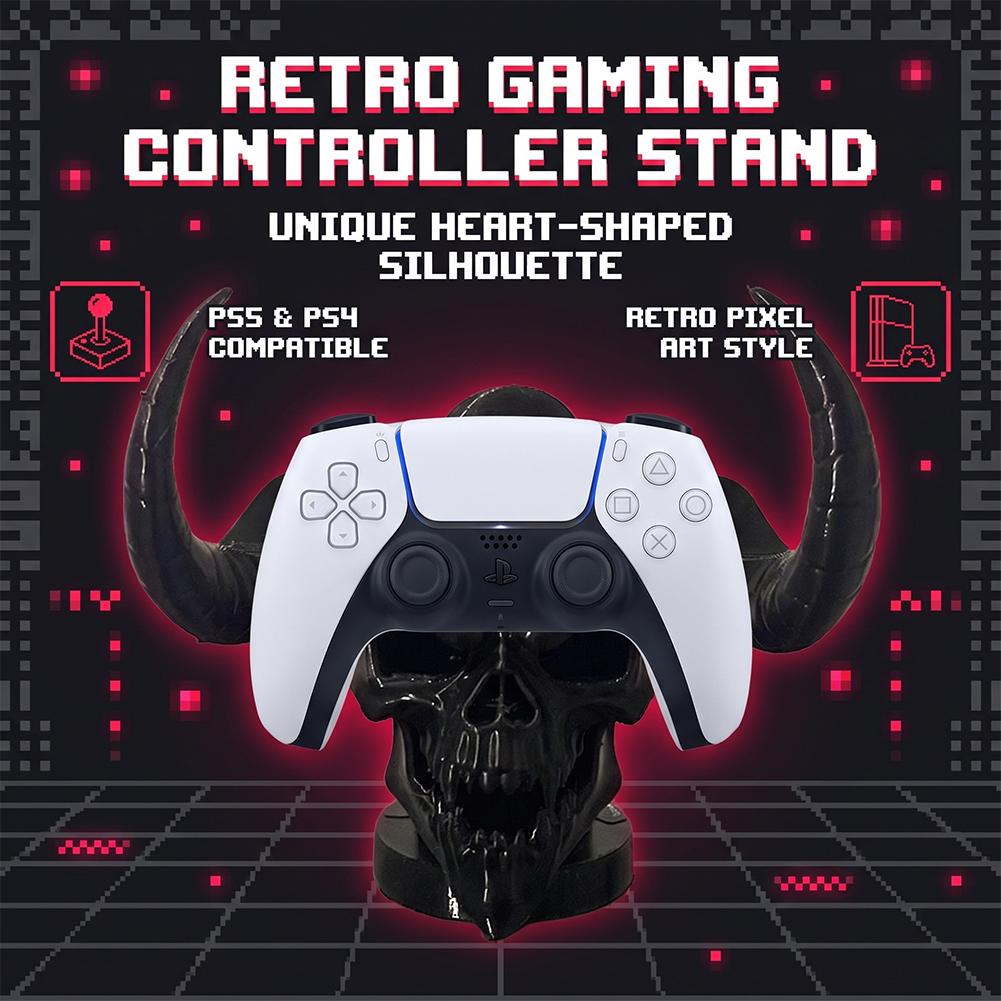 ユニークなデビルスカルホーンコントローラーホルダー デスクオ - Gaming Accessories Organizer のレビューと価格