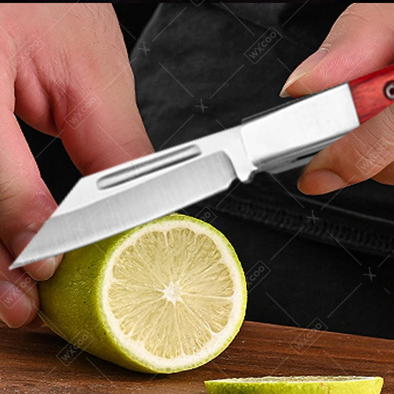 ステンレス鋼ポケットナイフ ローズウッドハンドル フルーツナ - Gaming Kitchen Accessories のレビューと価格